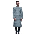 thumbnail image 1 of Atasi Satin Slub Ethnic Kurta With Churidar For Mens Printed Party Wear, 1 of 1