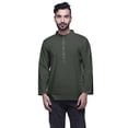 thumbnail image 1 of Atasi Solid Button Down Traditional Kurta For Men Short Kurta For Boys, 1 of 6