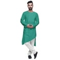thumbnail image 1 of Atasi Solid Cotton Mens Kurta Casual Party Dress Summer Hippie Long Shirt Men, 1 of 1