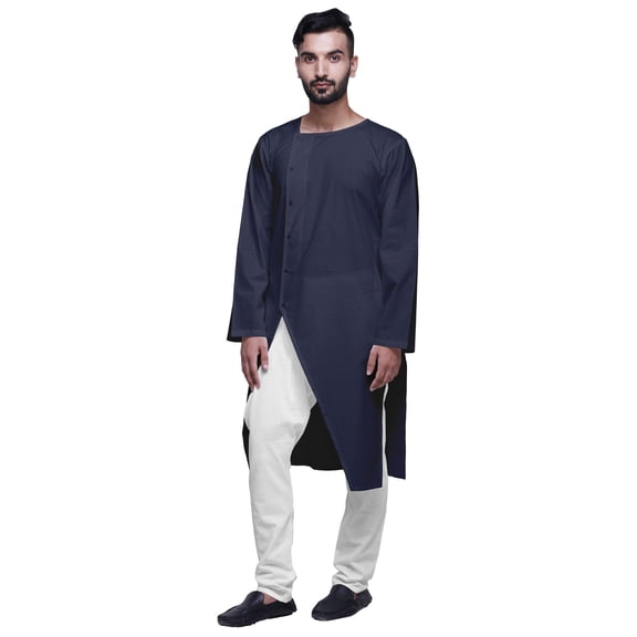 Atasi Solid Indian Fashion For Men Cotton Slub Button Down Kurta For Men