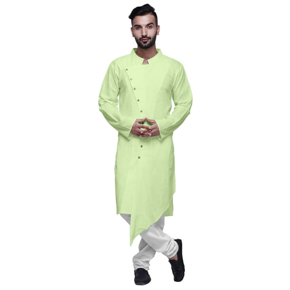 Atasi Solid Long SleeveÂ KurtaÂ For Men Mandarin Collar Ethnic LongÂ KurtaÂ For Boys