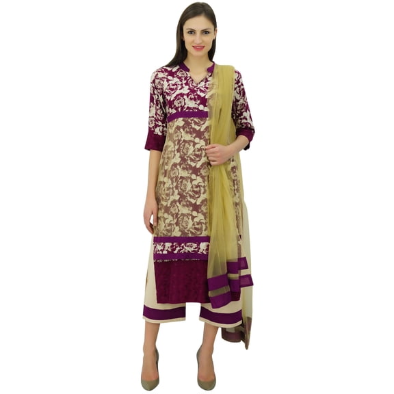 Atasi Straight Designer Kurta With Short Palazzo Pant Salwar Kameez With Dupatta