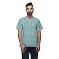 thumbnail image 1 of Atasi Tailored Fit Short Kurta Cotton Cambric Printed Keyhole Neck Casual Shirt, 1 of 5