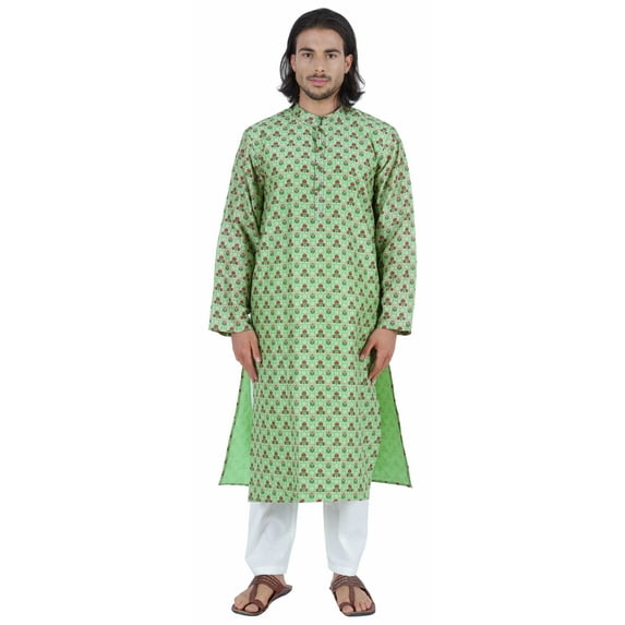 Atasi Traditional Long Sleeve Kurta For Men Mandarin Collar Neck Wear Party Wear