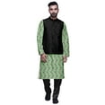 thumbnail image 1 of Atasi Traditional Mens Dupion Silk Kurta Pajama Set With Nehru Jacket Men Wear, 1 of 3