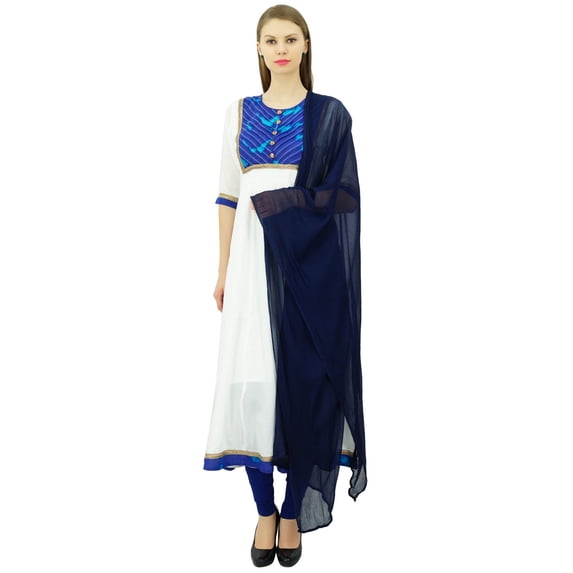 Atasi White Designer Party Wear Anarkali Suit With Churidar Salwar Ethnic Wear-12