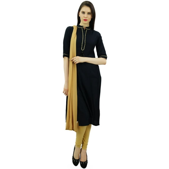 Atasi Women's Black Formal Salwaar Kameez Suit With Dupatta Indian Clothing-4