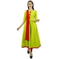 thumbnail image 1 of Atasi Women's Designer Anarkali Green Salwar Suit Ethnic Indian Cotton Dress-16, 1 of 1