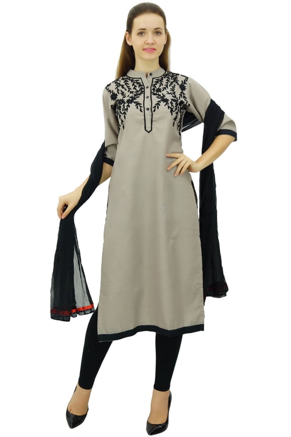 Womens Flaired Anarkali Salwaar Kameez with Dupatta Indian Custom Dress