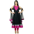 thumbnail image 1 of Atasi Womens Readymade Black Anarkali Suit With Dupatta Salwaar Kameez, 1 of 8