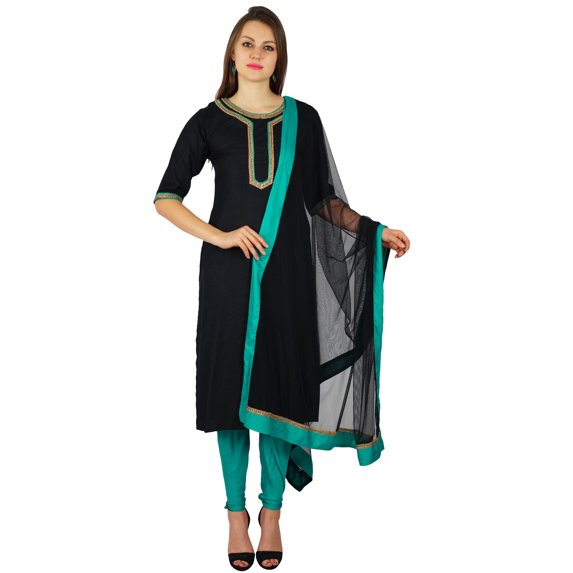 Atasi Womens Readymade Straight Kurta With Net Dupatta Ethnic Salwaar Suit Dress