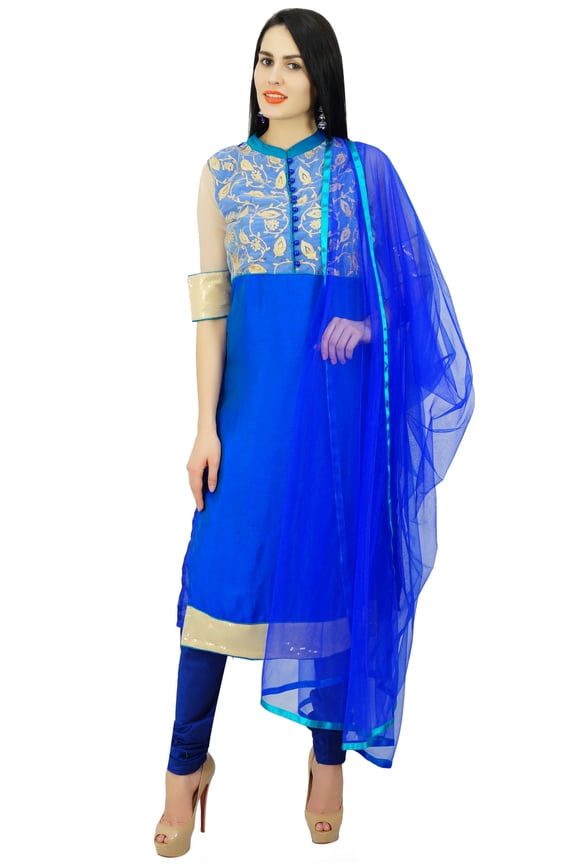 Womens Straight Short Readymade Salwaar Kameez Mandarin Collar Kurti