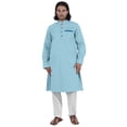 thumbnail image 1 of AtasiÂ&nbsp;Men's Henley Welt PocketÂ&nbsp;LongÂ&nbsp;KurtaÂ&nbsp;Solid Indian Ethnic Wear Clothing ForÂ&nbsp;Men's, 1 of 1