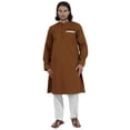 thumbnail image 1 of AtasiÂ&nbsp;Men's Henley Welt PocketÂ&nbsp;LongÂ&nbsp;KurtaÂ&nbsp;Solid Indian Ethnic Wear Clothing ForÂ&nbsp;Men's, 1 of 7