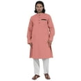 thumbnail image 1 of AtasiÂ&nbsp;Men's Henley Welt PocketÂ&nbsp;LongÂ&nbsp;KurtaÂ&nbsp;Solid Indian Ethnic Wear Clothing ForÂ&nbsp;Men's, 1 of 7