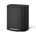 thumbnail image 1 of Ataucjin 13 Gallon Stainless Steel Kitchen Trash Can,Large Rustproof Garbage Can for Kitchen, Step-on Metal Trash Bin with Inner Bucket&Lid, Rear Handle, Soft Close Lid, 1 of 9