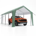 thumbnail image 1 of Ataucjin 13'x20' Heavy Duty Portable Garage, 1.0 mm Steel Poles & 180 g PE Waterproof Canopy, for Pickup Truck, and Boat, 1 of 7