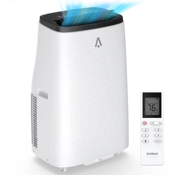 Ataucjin 15,000 BTU Portable Air Conditioners, Coolings Up to 850 Sq.Ft, 3-in-1 AC Unit with LED Function Display, Universal Casters, Installation Kit & Remote Control,For Home,Office,Tent,etc,White