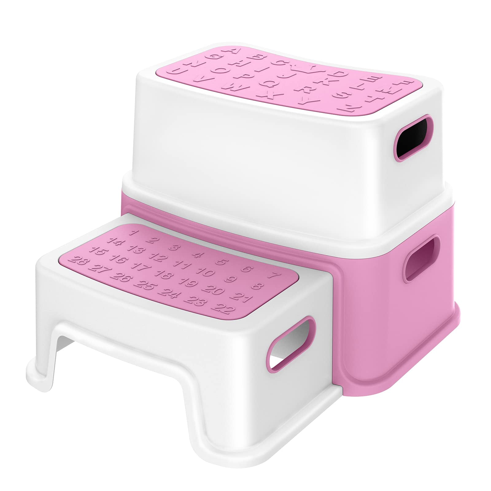 Ataucjin 2 Step Stools for Kids - Toddler Step Stool with Anti-Slip ...