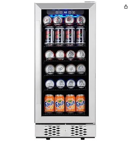 Ataucjin 20 Inch Wine Fridge, 52 Bottle Wine Cooler Refrigerator, 40-66°F Wine Refrigerator with Glass Door, Blue LED Light Wine Fridge, Wine Cellar Chiller w 7 Shelves, Freestanding Wine Fridge for H