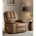 thumbnail image 1 of Ataucjin 22'' Rocker Swivel Recliner Chair,Lazy Boy Recliner for Adults,with 1.5X Sponge Filling,Side Pocket,and Cup Holder,360° Manual Rocker Swivel Recliner,Lounge Chair for Living Room,Bedroom, 1 of 8