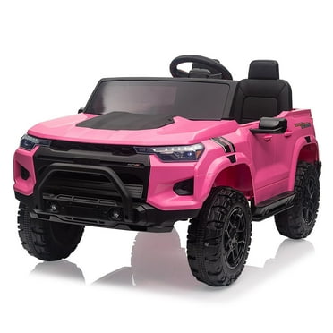 Ataucjin 24V 2-Seater Kids Ride On Truck Electric Car for Kids,Battery Powered Ride On Toy with Remote Control, Handle, Battery Display, Trunk, LED Lights, Music