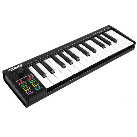Ataucjin 25-Key MIDI Keyboard with 8 Drum Pads, Knobs & Display,Compact for Home Studio & DAW