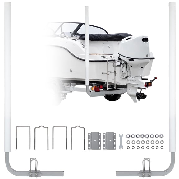 Ataucjin 2PCS Rustproof Galvanized Steel Trailer Guide, Boat Trailer Guide, 40" Adjustable Design Trailer Guide Poles, Trailer Guides with PVC Pipes