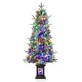 thumbnail image 1 of Ataucjin 3 FT Christmas Tree，Pre-Lit Christmas Tree with 78 Battery-Operated Warm White Lights, Artificial Christmas Tree with Potted Base, 1 of 7