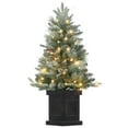 thumbnail image 1 of Ataucjin 3 FT Christmas Tree，Pre-Lit Christmas Tree with 78 Battery-Operated Warm White Lights, Artificial Christmas Tree with Potted Base, 1 of 8