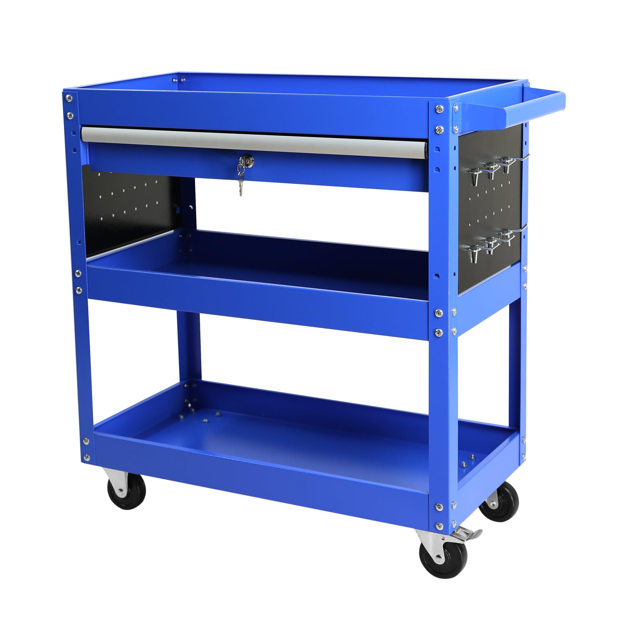 Ataucjin 3 Tier Rolling Tool Organizer With 3 Wear-resistant Cushions ...