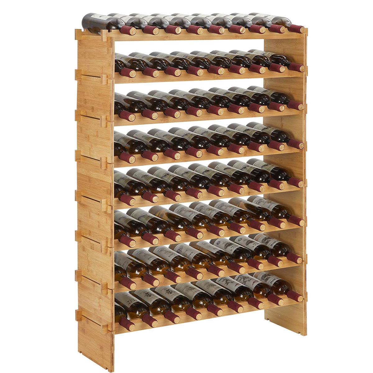 Ataucjin 36 Bottles Stackable Modualr Wine Racks, 4 Tier Freestanding ...