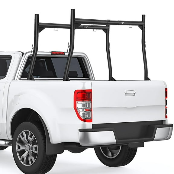 Ataucjin 46-71 Inch Adjustable Heavy-Duty Truck Ladder Rack,Extendable Steel Truck Rack, Non-Drilling for Trucks,Kayak, Surfboard, Lumber, Ladder,800 Lbs Capacity