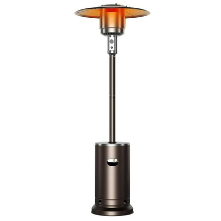 Ataucjin 48000 Btu Patio Heaters, Outdoor Propane Heater with Wheels, Round Table Design, Stainless Steel Burner, Tip-Over Protection System for Home, Patio, Garden & Commercial,87" H