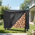 thumbnail image 1 of Ataucjin 4ft Firewood Log Rack with Cover Outdoor & Indoor Log Holder Heavy Duty Word Organizer with Weatherproof Cover Steel Mesh Storage for Fireplace,Patio,Durable Wood Stacker,Ventilation Design, 1 of 7