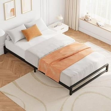 Ataucjin 6 Inch Full Size Bed Frame Queen Size Metal Platform Bed Frame Sturdy Twin Bed Frame With Steel Slat Support Mattress Foundation And No Box Spring Needed Easy Assembly