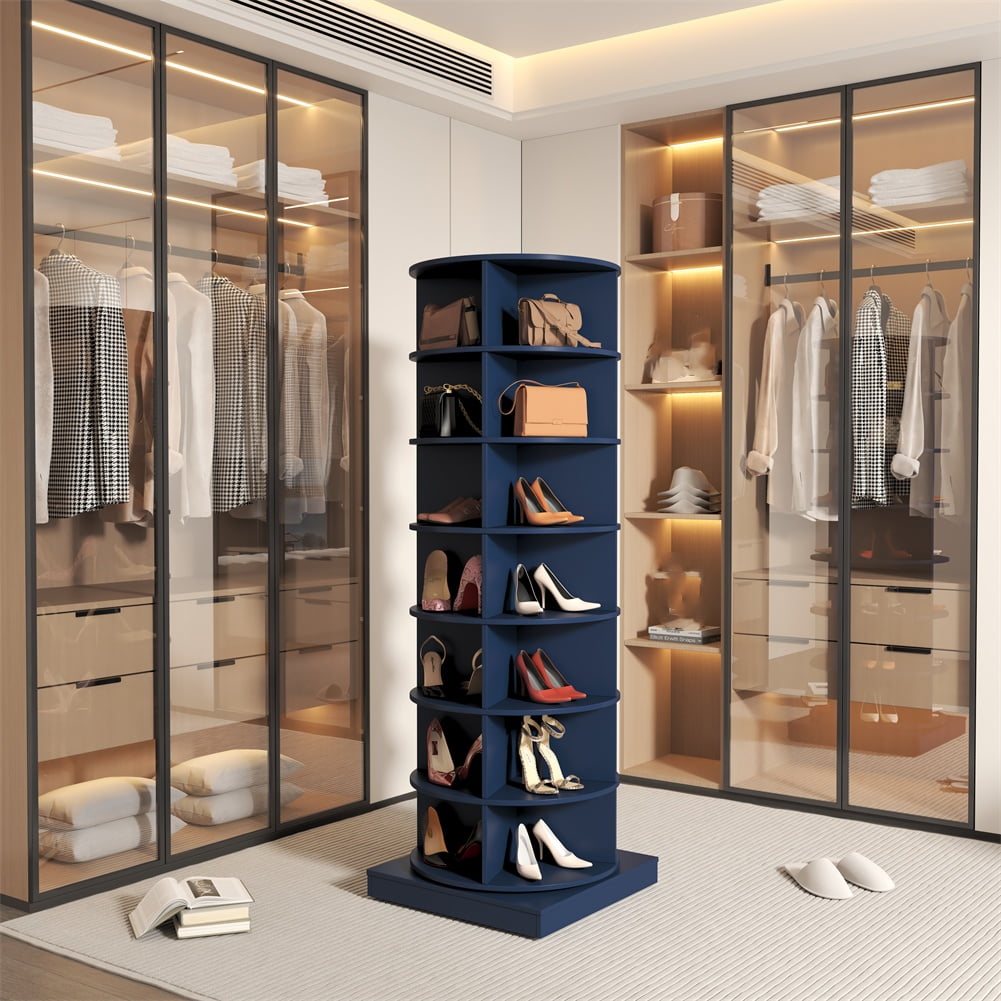 Ataucjin 7 Tier Rotating Shoe Rack, 360° Spinning Shoe Display Tower ...