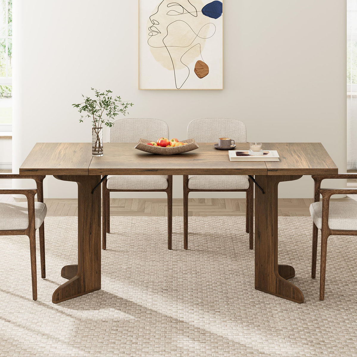 Ataucjin 71 Inch Dining Table for 6-8 People, Farmhouse Rectangle ...