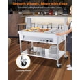 thumbnail image 1 of Ataucjin 72QT Commercial Food Warmer 9x8QT Electric Steam Table 9-Pans with Acrylic Shield Stainless Steel Bain Marie Countertop with Lockable Wheels for Restaurants Buffets Party 1500W, 110V, 1 of 7