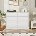thumbnail image 1 of Ataucjin 8 Drawer Dresser for Bedroom, Chest of Drawers with Deep Drawers, Large Double Dresser for Closet with Wide Top, Horizontal Wooden Dresser for Living Room, Hallway, Kids Room, 1 of 9