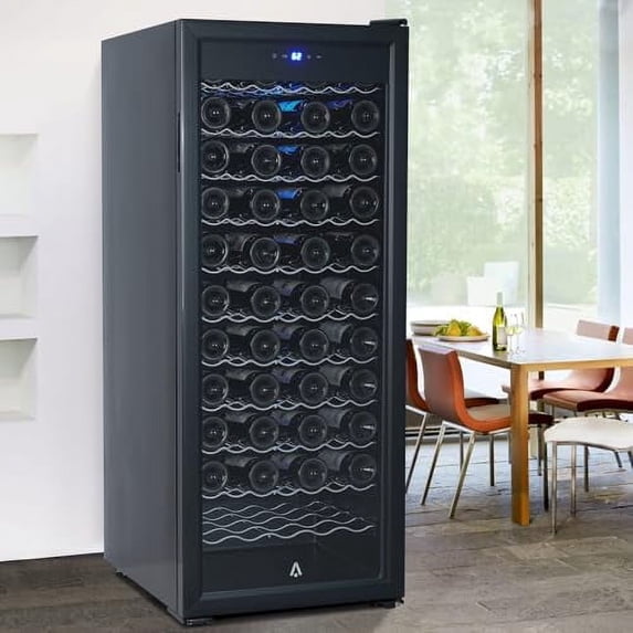 Ataucjin 80 Bottle Wine Cooler Refrigerator with Intelligent Digital Temperature Control - 48" Large Single Zone Wine Fridge, Low Noise Operation, Freestanding Wine Refrigerator (115V/60HZ)