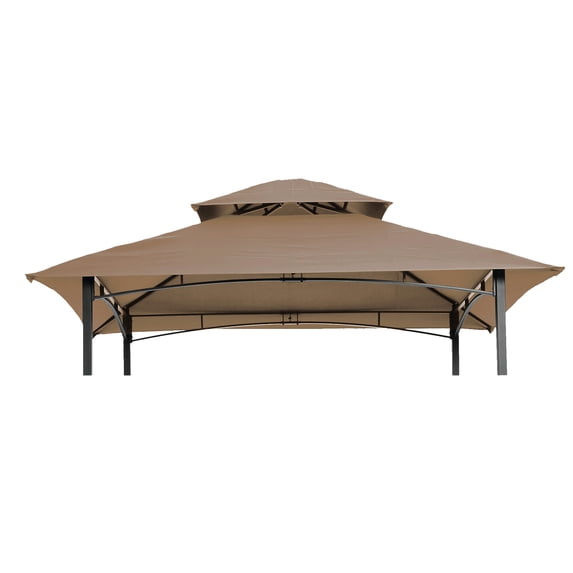 Ataucjin 8x5Ft Grill Gazebo Replacement Canopy,Double Tiered BBQ Tent Roof Top Cover