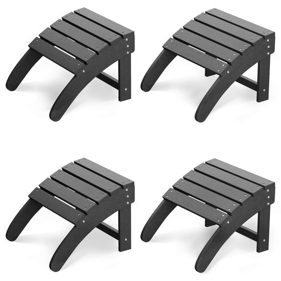 Ataucjin Adirondack Ottoman Foot Rest,Weather-Resistant Patio Footrest for Adirondack Chair,AdirondackChair Footrest Resin for Outside Porch Pool Lawn Backyard