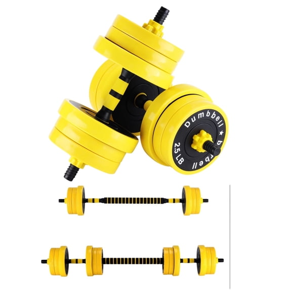 Ataucjin Adjustable Dumbbells Set,44 Lb 2-In-1 Adjustable Dumbbell With Foam Handles,Free Weight Set,Used As Dumbbell And Barbell Set,Fitness Exercises For Home Gym Suitable Men/Women,1Set