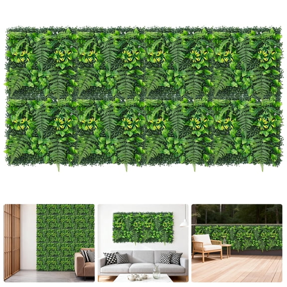 Ataucjin Artificial Green Wall Panel, Vertical Multi-Layer Design, Artificial Grass Wall, DIY Interlocking System, Indoor/Outdoor Garden Backdrop for Home, Office or Event Decor