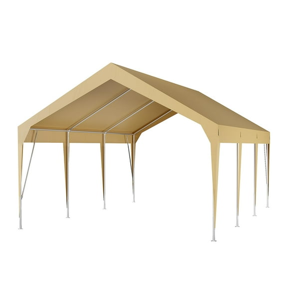 Ataucjin Carport 10'x20' Heavy Duty Car Canopy Outdoor Waterproof Portable Garage UV Resistant for Car, Boat, Party and Storage