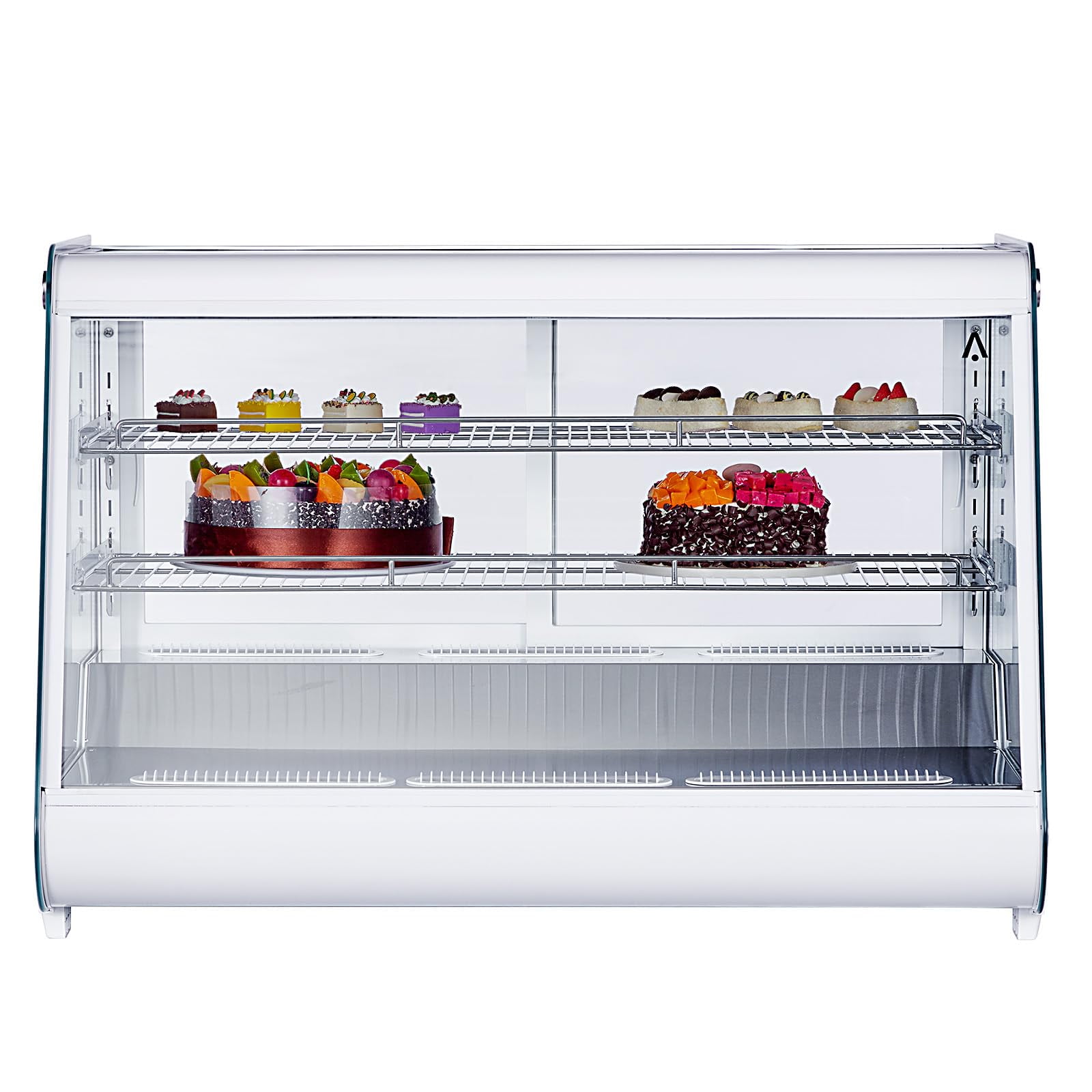 Ataucjin Commercial Cake Display Refrigerator, 6.5 Cu.Ft./183L Single-Door Merchandiser with Universal wheel, Interior LED Lighting, Double-Layered Glass, Countertop/Floor Refrigerator, 110v