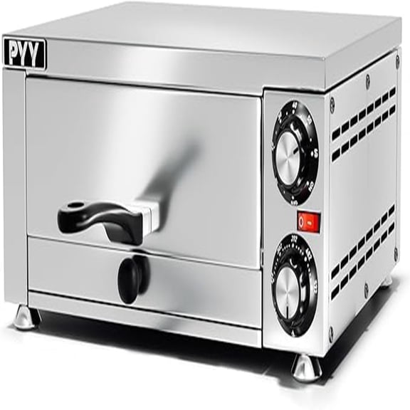 Ataucjin Electric Pizza Oven,Indoor Countertop Pizza Oven Commercial Pizza Maker Machine for Home with Timer Stainless Steel Pizza Cooker