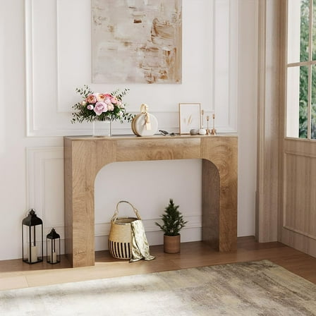 Ataucjin Farmhouse Console Table for Entryway, Slim Wood Sofa Side Table, Narrow Rustic Foyer Furniture for Living Rooms, Hallways, Apartments