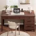 thumbnail image 1 of Ataucjin Farmhouse Executive Desk with Drawers,Home Office Desk with Charging Station,53.54" Wooden Computer Writing Desk with File Cabinet Storage for Work Study Writing, 1 of 8